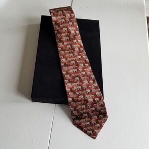 Elephants Tie Ties To Nature 100% Silk